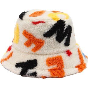 WETMT Women Furry Fur Winter Warm Plush Fisherman Fluffy Sherpa Bucket Hat